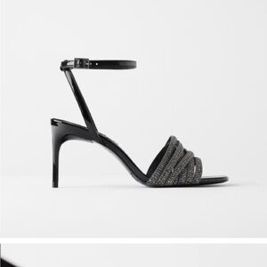 Zara Beaded Heel Sandals